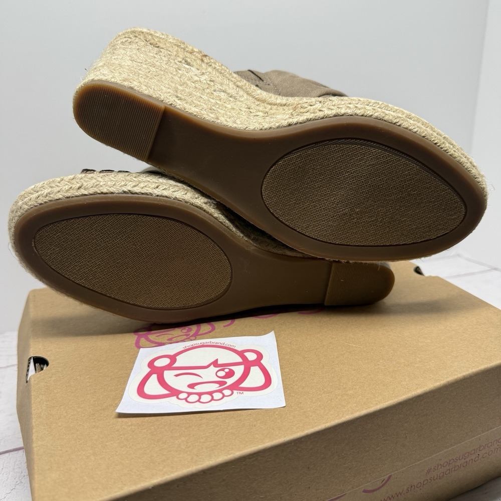 New Sugar Women's Hundreds Wedge Sandal Taupe Brown Size 9.5 WSF613 - Picture 10 of 12